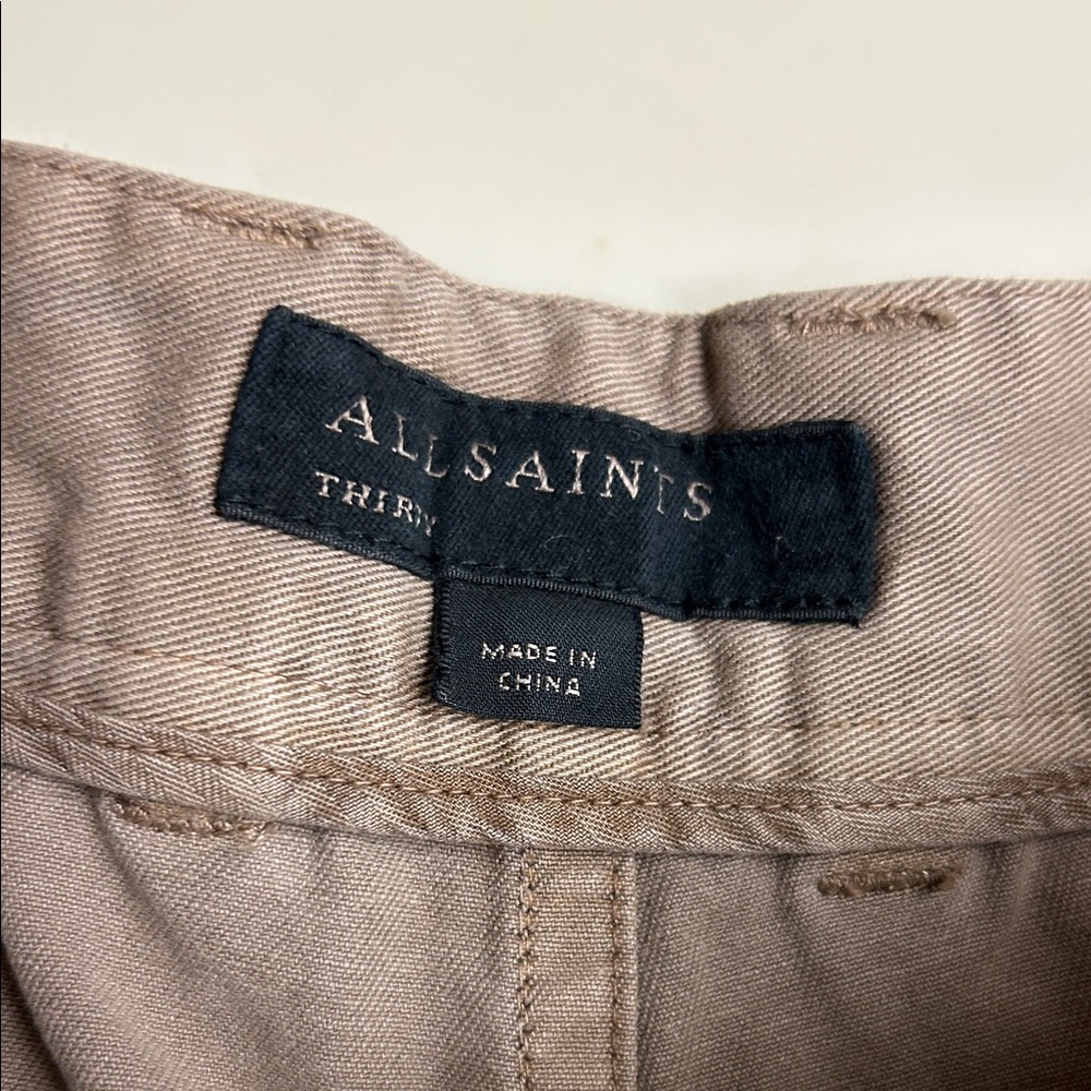 All Saints Men's Khaki Chinos